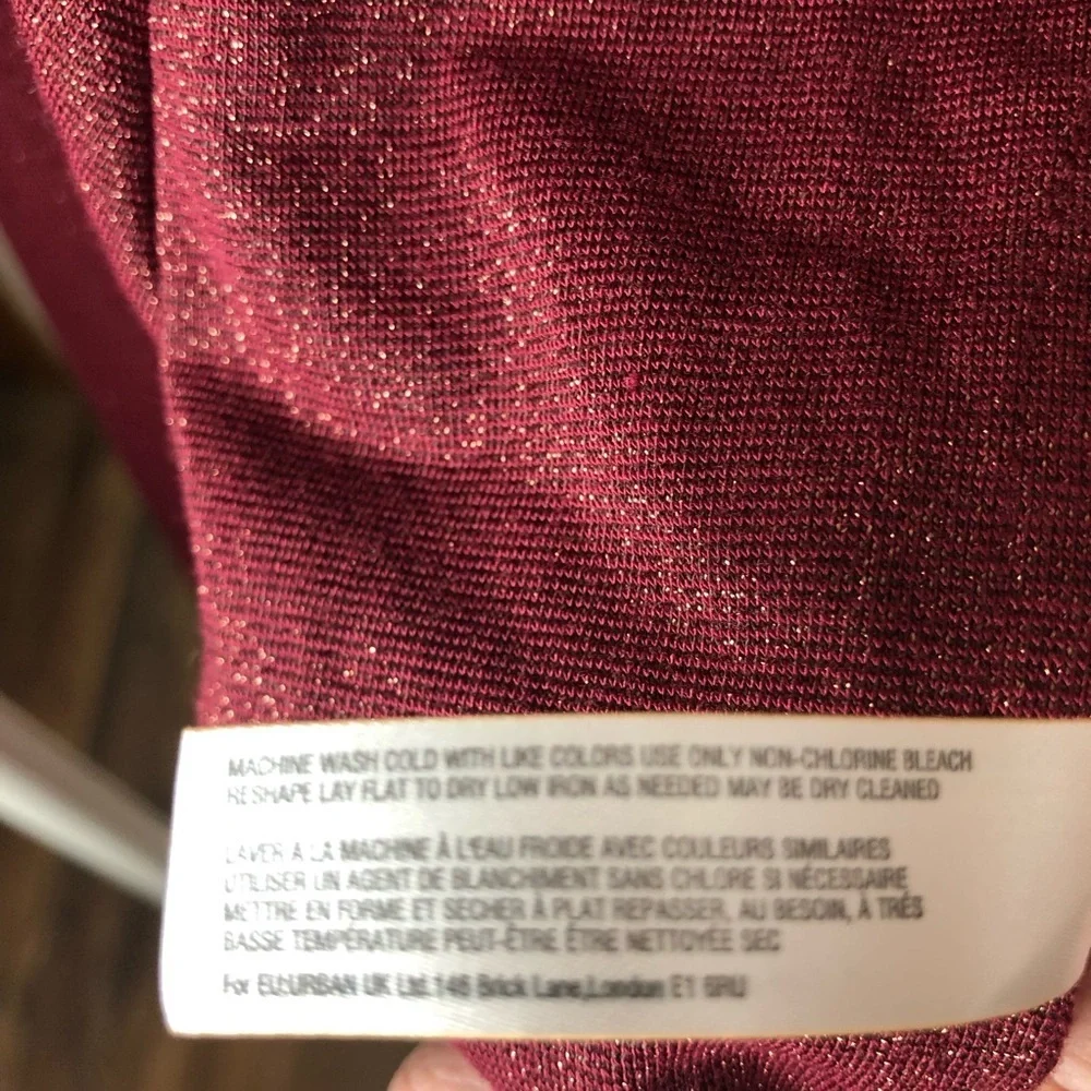 NWT Anthropologie Shimmer Open Back Bodysuit M